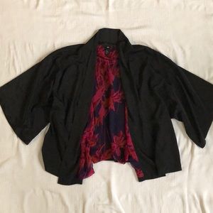 H&M Short Leisure Robe with Floral Lining Sz M